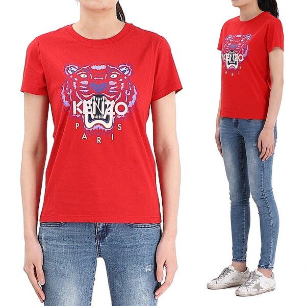  Phông Kenzo Red Womens Hình Hổ (2Ts733-4Yd-22) 
