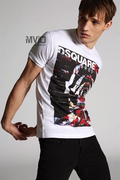  Phông Dsquared2 Trắng Bros S71Gd0803 