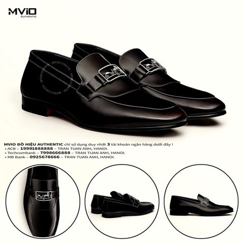  Loafer Hermes Đen Bóng Logo Ngựa H212964ZAME400. 