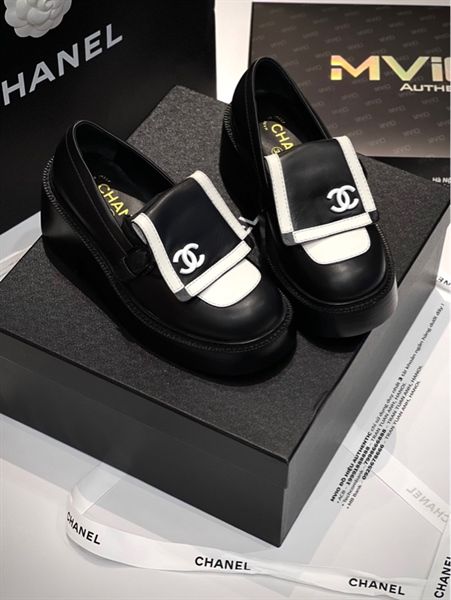  Guốc Chanle Đen Viền Trắng Logo G45769B17121NZ435 65B 