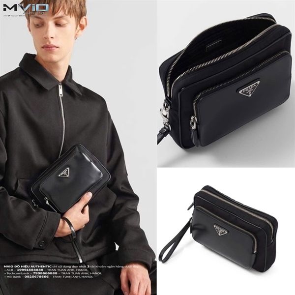 Clutch Prada Đen Nero Tag 2VF041 