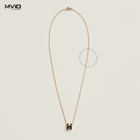  Dây Chuyền Hermes Đen Gold Mini Pop H Pendant H147992FV03 