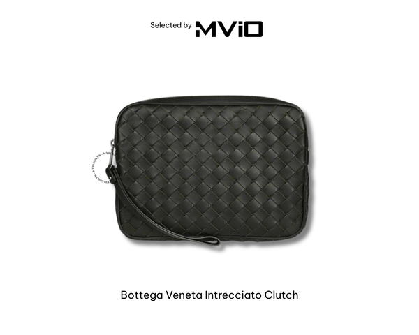  Clutch Bottega Veneta Đen Da Đan 777390V2HL1 
