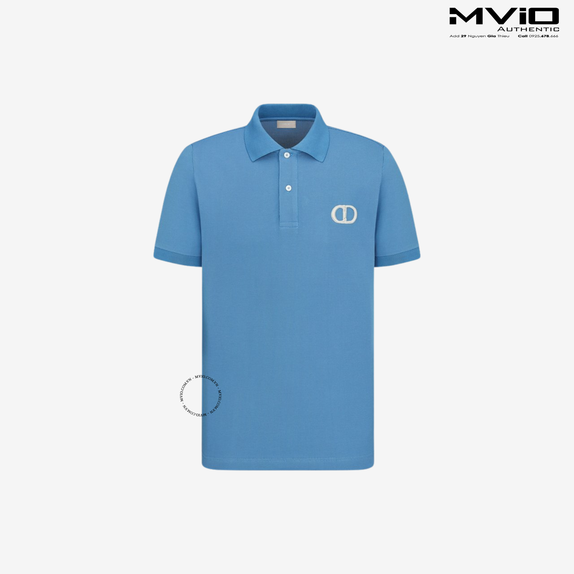  Polo Dior Xanh Blue CD Trắng 013J800A0373 