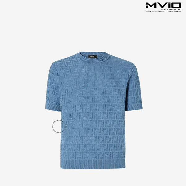  Phông Fendi Xanh Dệt Kim Vân FF FZX051 F0U6K 