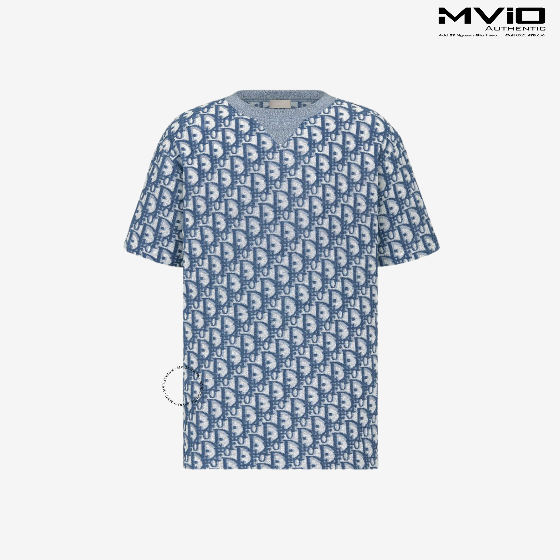  Phông Dior Xanh Vân Oblique 483J646A0906 