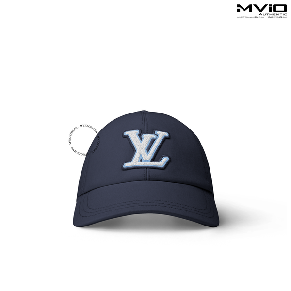  Mũ Louis Vuitton Xanh Navy Logo Trắng Xanh M7319L 