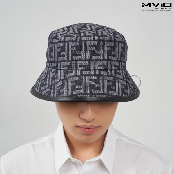  Mũ Fendi Bucket Vân FF Denim All FXQ801AN9H 