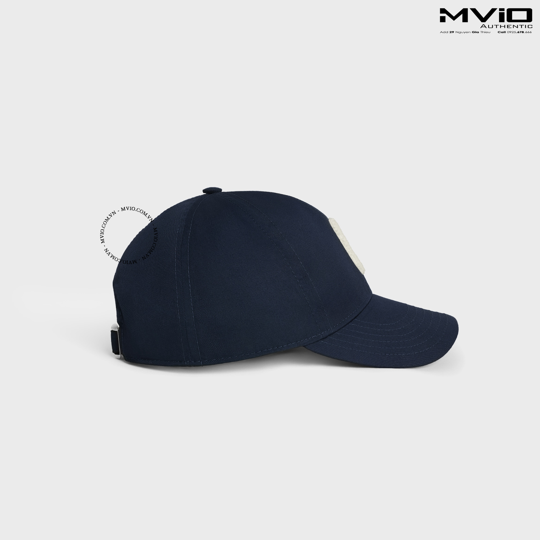  Mũ Celine Xanh Chữ C Trắng Thêu 2AUY8969P 07MJ 