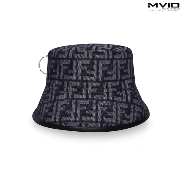  Mũ Fendi Bucket Vân FF Denim All FXQ801AN9H 
