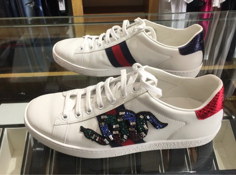  Sneaker Gucci Trắng Rắn 