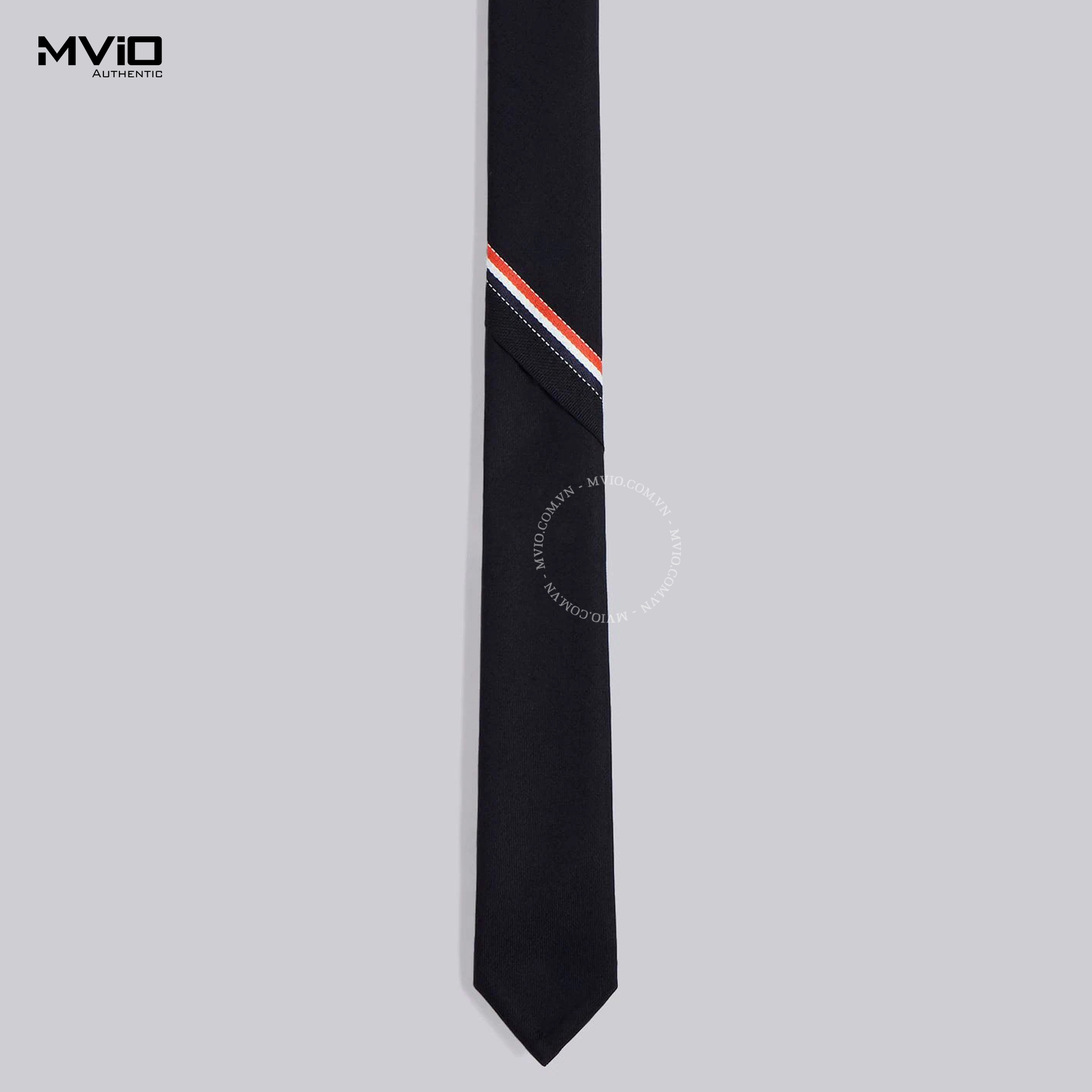  Caravat Thom Browne Navy Kẻ MNL021A 00626 415 