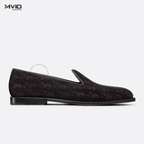  Loafer Dior Đen Nhung Vân Oblique Nổi 3LO121ZKA 969 