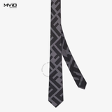  Caravat Fendi Đen Vân FF Xám FXC023 AH8F F0UY7 