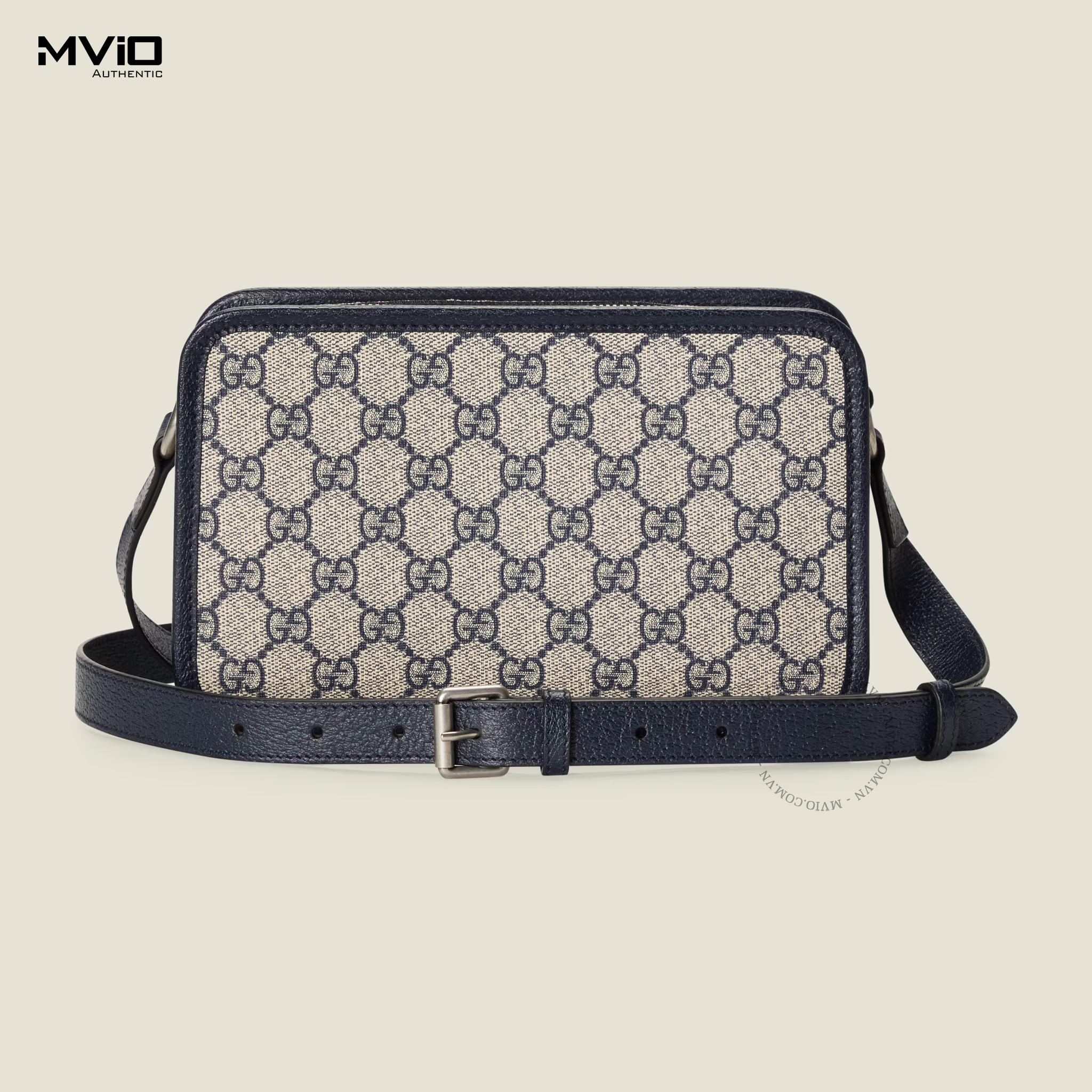  Túi Gucci Đeo Chéo Mono Viền Navy 65857292 TCG 