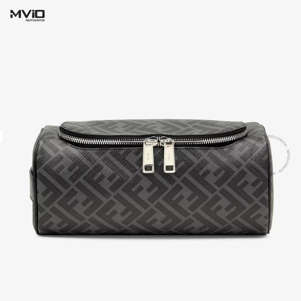  TÚI FENDI DOPP KIT ĐEN XÁM VÂN FF 7N0121 A8V3 F0GXN 