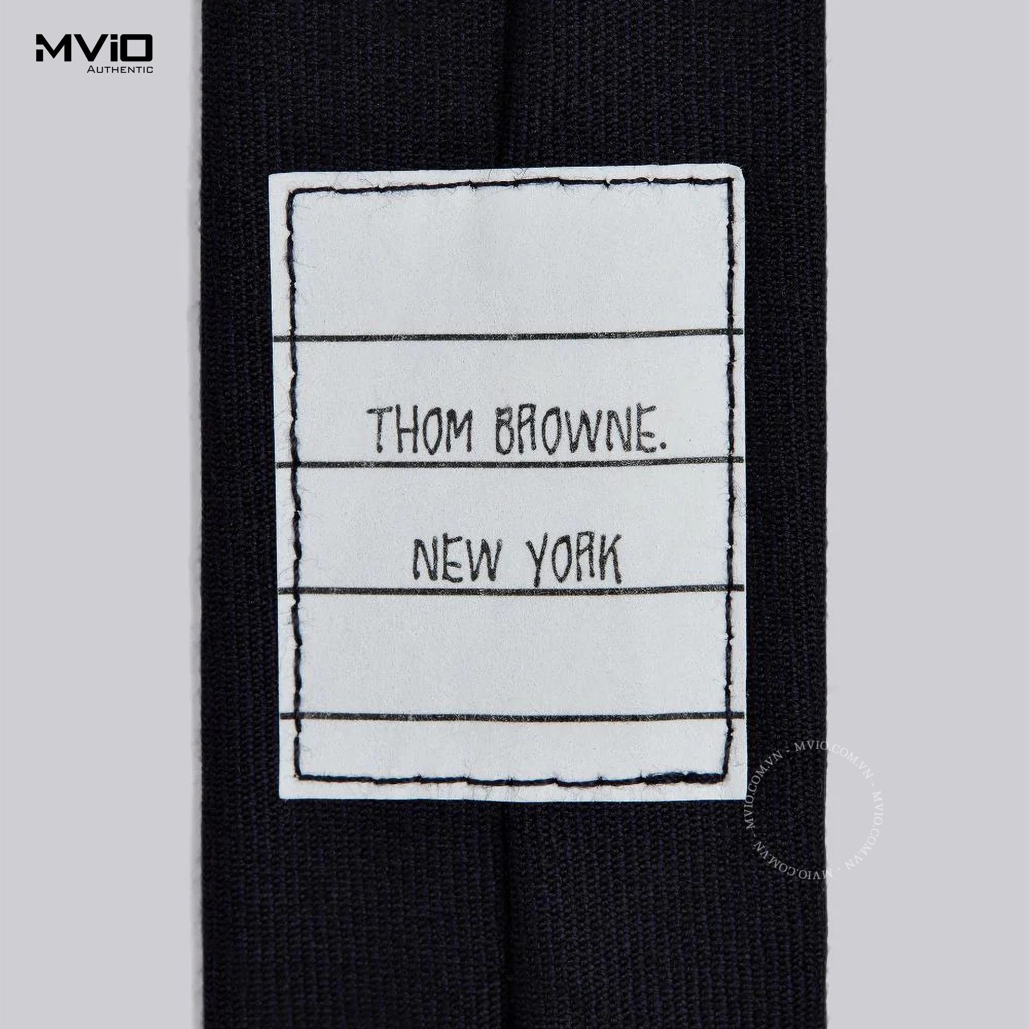  Caravat Thom Browne Navy Kẻ MNL021A 00626 415 