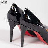  High Ginger Louboutin Đen Pigalle 85 