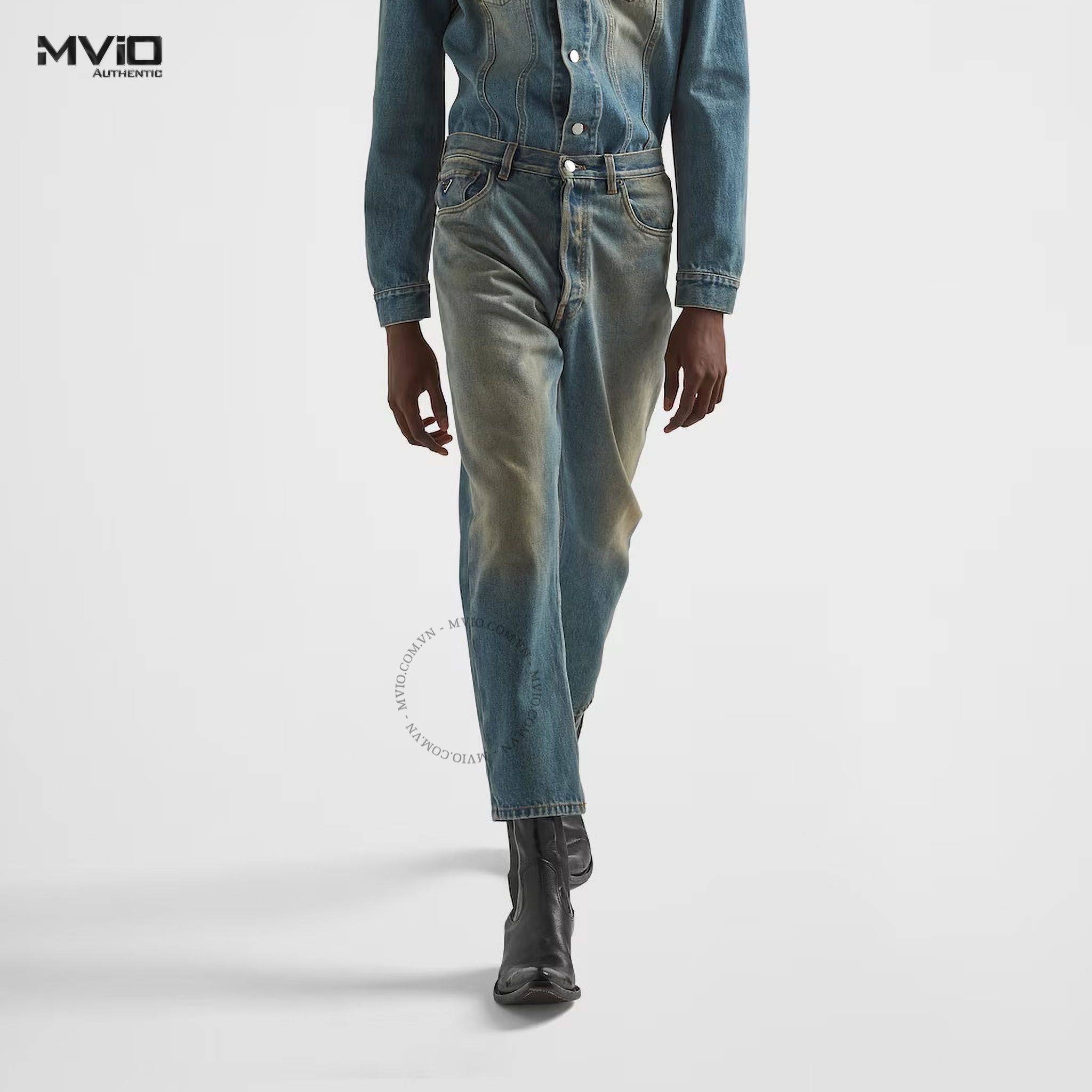  Jean Prada Xanh Nhạt Tag Túi Nhỏ N3GEP351 12K1 F0V3N 