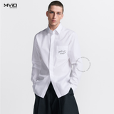  SƠ MI DIOR DÀI TAY TRẮNG CHỮ TÚI 1947 493C521A1581 004 