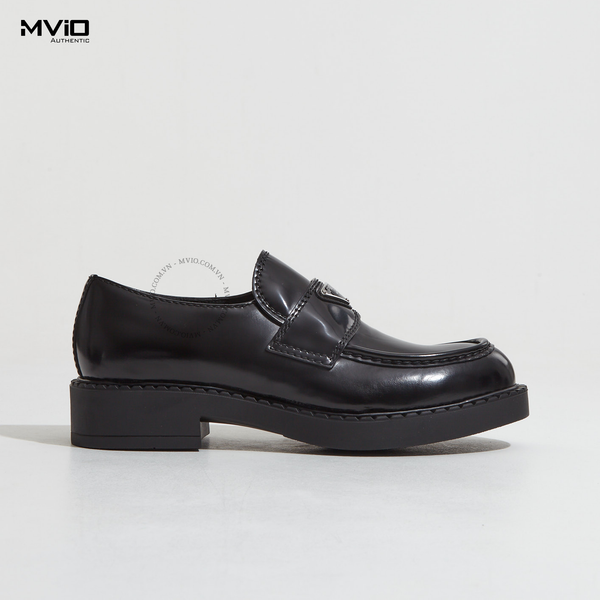  Loafer Prada Đen Bóng Đế Cao 2DE127 