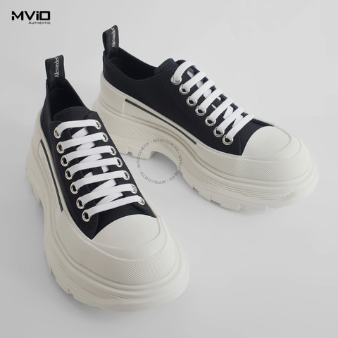  Sneaker Alexander McQueen Đen Đế Dầy 