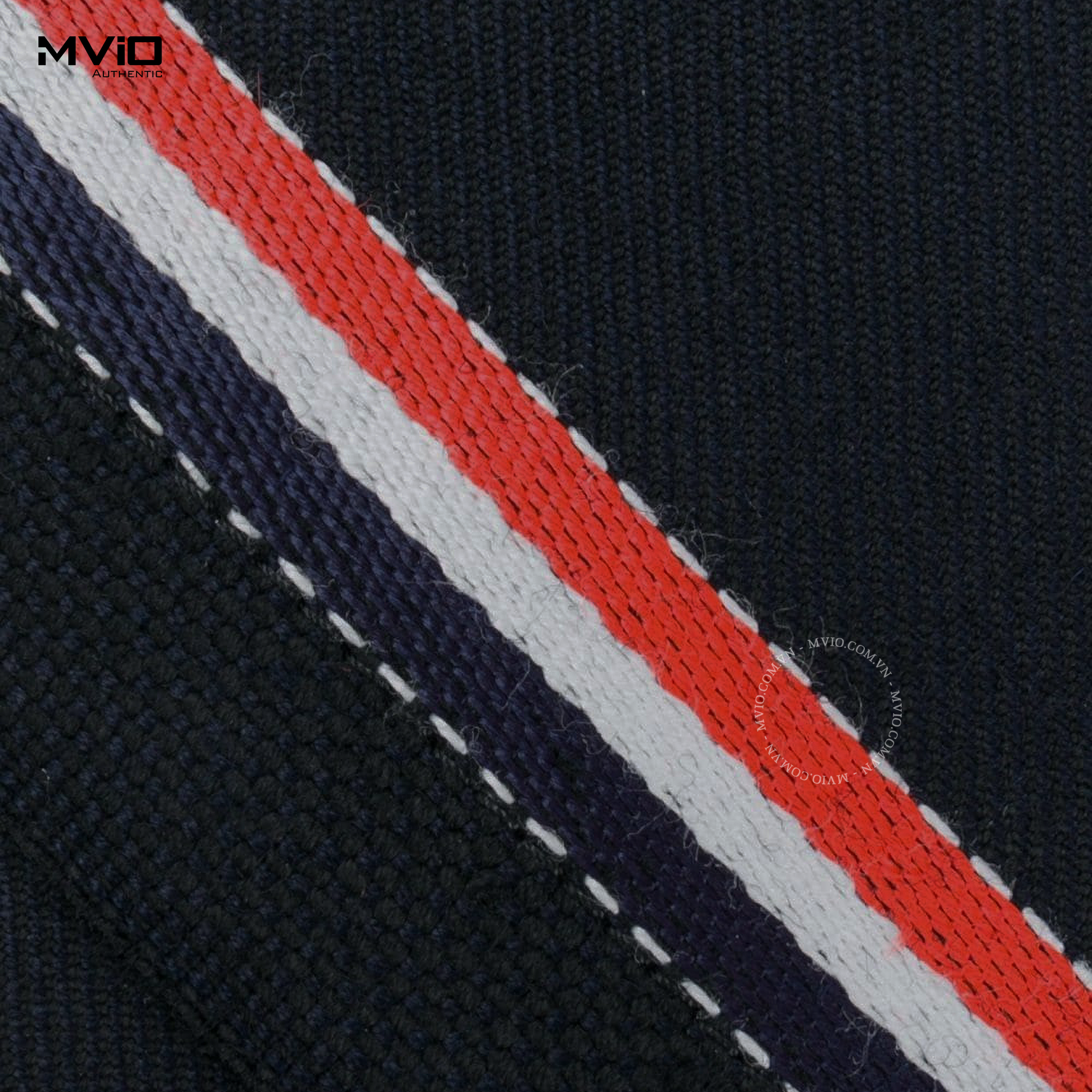  Caravat Thom Browne Navy Kẻ MNL021A 00626 415 