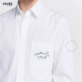  SƠ MI DIOR DÀI TAY TRẮNG CHỮ TÚI 1947 493C521A1581 004 