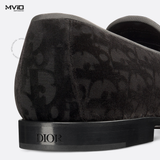  Loafer Dior Đen Nhung Vân Oblique Nổi 3LO121ZKA 969 