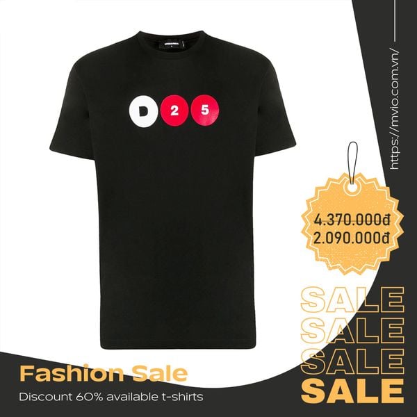  Phông DSQUARED2 Đen D25 S78GD0047 