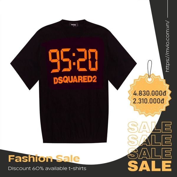  Phông Dsquared2 Đen 95:20 S78Gd0046 