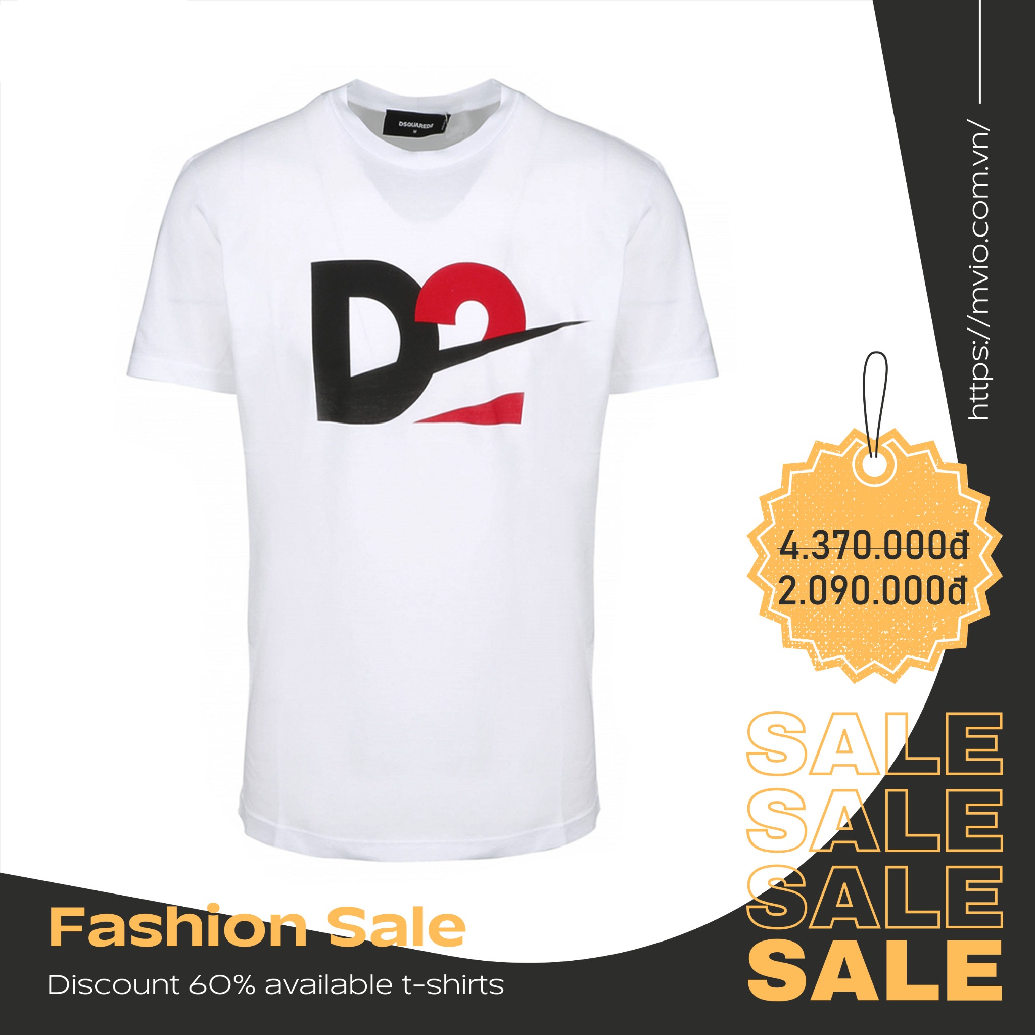 Phông DSQUARED2 Trắng D2 S74GD0728