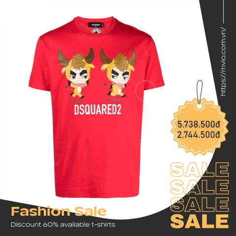  Phông Dsquared2 Đỏ Buffalo S74Gd0851 