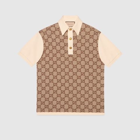  Polo Gucci Be Vân Monogram Nâu 682015 Xjd1F 