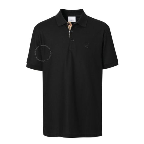  Polo Burberry Đen Check Cổ Tb (8014003) 