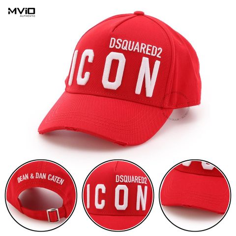  Mũ Dsquared2 Đỏ Icon Chữ Dsquared2 Trắng 2021 