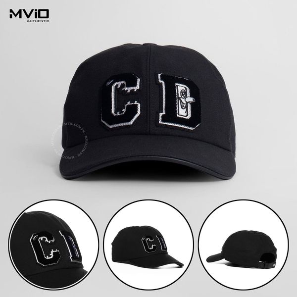  Mũ Dior Đen Chữ CD Lông 023C909H4511 