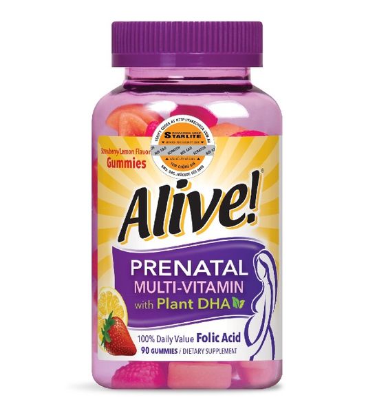 Alive Prenatal MultiVitamin With Plant DHA 90 Gummies