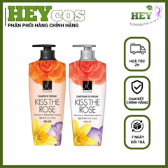 Bộ đôi Dầu gội xả Elastine De Perfume hương nước hoa Kiss the rose 600ml x2