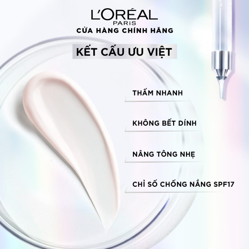  Kem Dưỡng L'Oreal Paris Glycolic-Bright 50ml - Mờ Thâm Nám, Sáng Da Ban Ngày SPF 17 / Ban Đêm 
