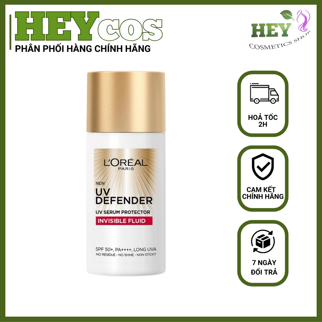 Kem chống nắng x20 thoáng da mỏng nhẹ L'Oreal Paris UV Defender Serum 50ml SPF 50++