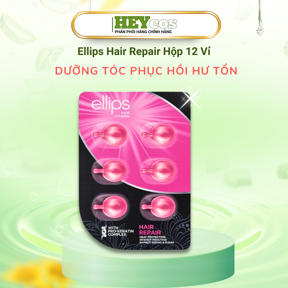  Hộp 12 Vỉ (72 Viên) Tinh Dầu Dưỡng Tóc Ellips Đa Vitamin Nuôi Dưỡng Tóc 