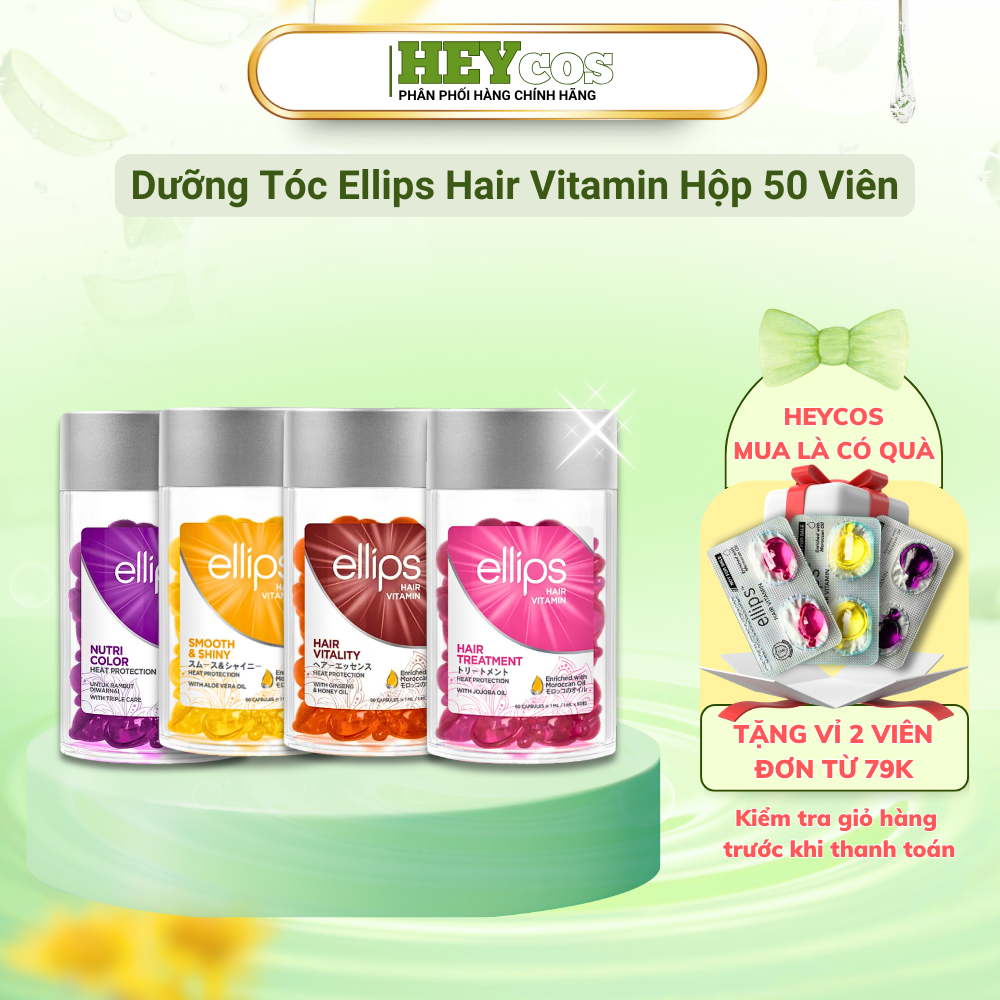  Serum Dưỡng Tóc Ellips Hair Vitamin (Hộp 50 Viên) 