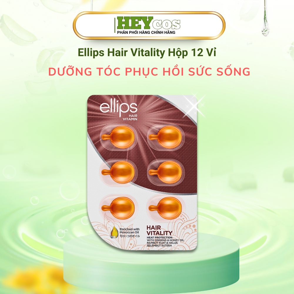  Hộp 12 Vỉ (72 Viên) Tinh Dầu Dưỡng Tóc Ellips Đa Vitamin Nuôi Dưỡng Tóc 