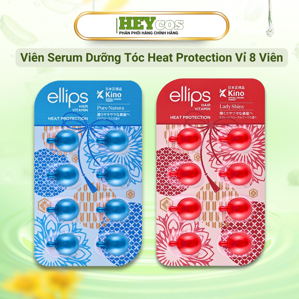Viên Serum Dưỡng Tóc Ellips Heat Protection - Vỉ 8 Viên