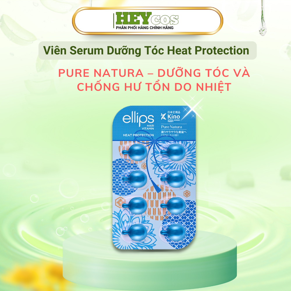  Viên Serum Dưỡng Tóc Ellips Heat Protection - Vỉ 8 Viên 