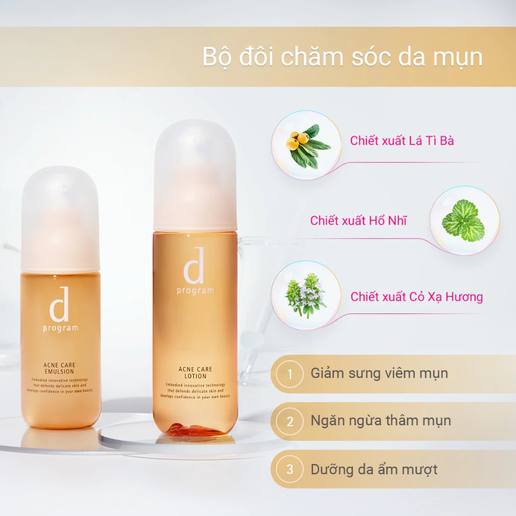  Nước cân bằng cho da mụn D Program Microbiome Acne care Lotion 125ml 