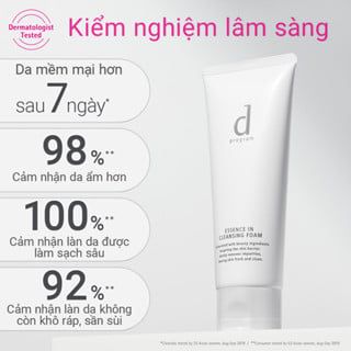  Sữa rửa mặt tạo bọt dưỡng da Essence Cleansing Foam d program 120g 
