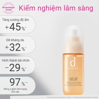  Sữa dưỡng cho da mụn nhạy cảm D Program Microbiome Acne Care Emulsion 100ml 