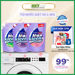 [HOẢ TỐC] Túi Nước Giặt Xả MaxKleen Hương Vườn Sớm Mai/Hoa Huyền Diệu/Hoa Nắng 2,4kg |HEYCOS